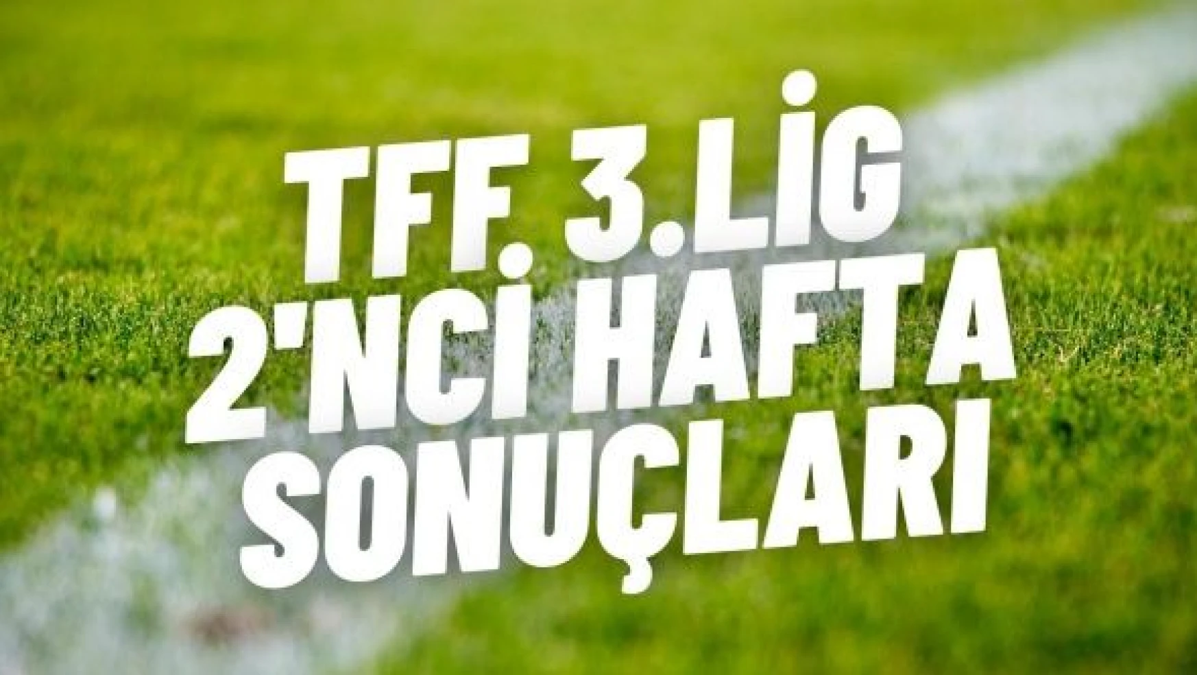 TFF 3. Lig 2'nci hafta sonuçları