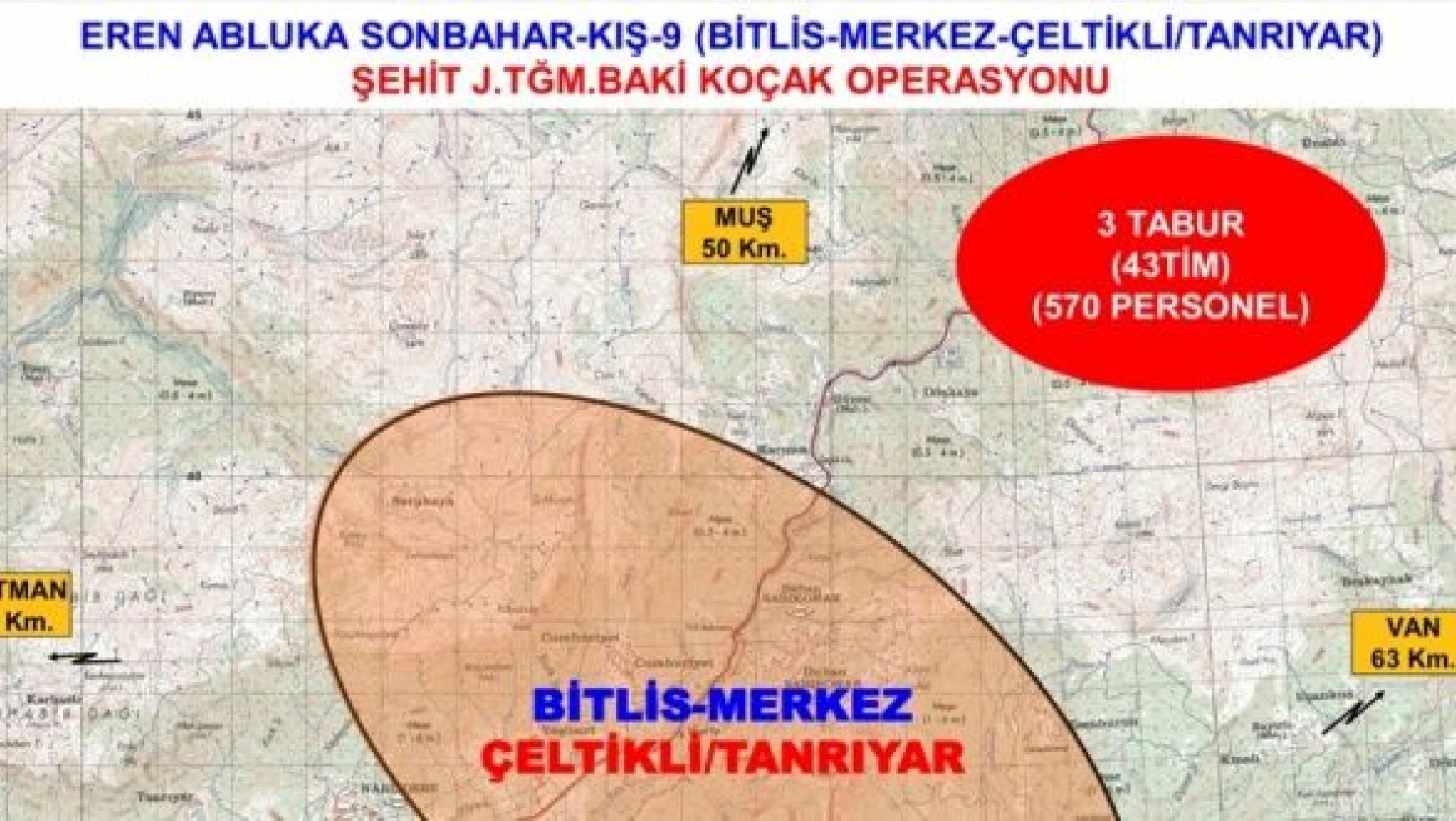 Bitlis'te 'Eren Abluka Sonbahar-Kış-9 Operasyonu' başlatıldı