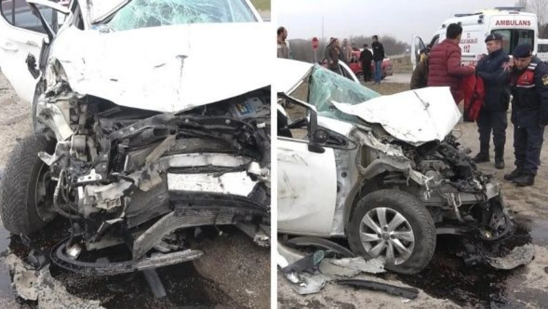 Jandarma Komutan Yardımcısı ve eşi kazada yaralandı