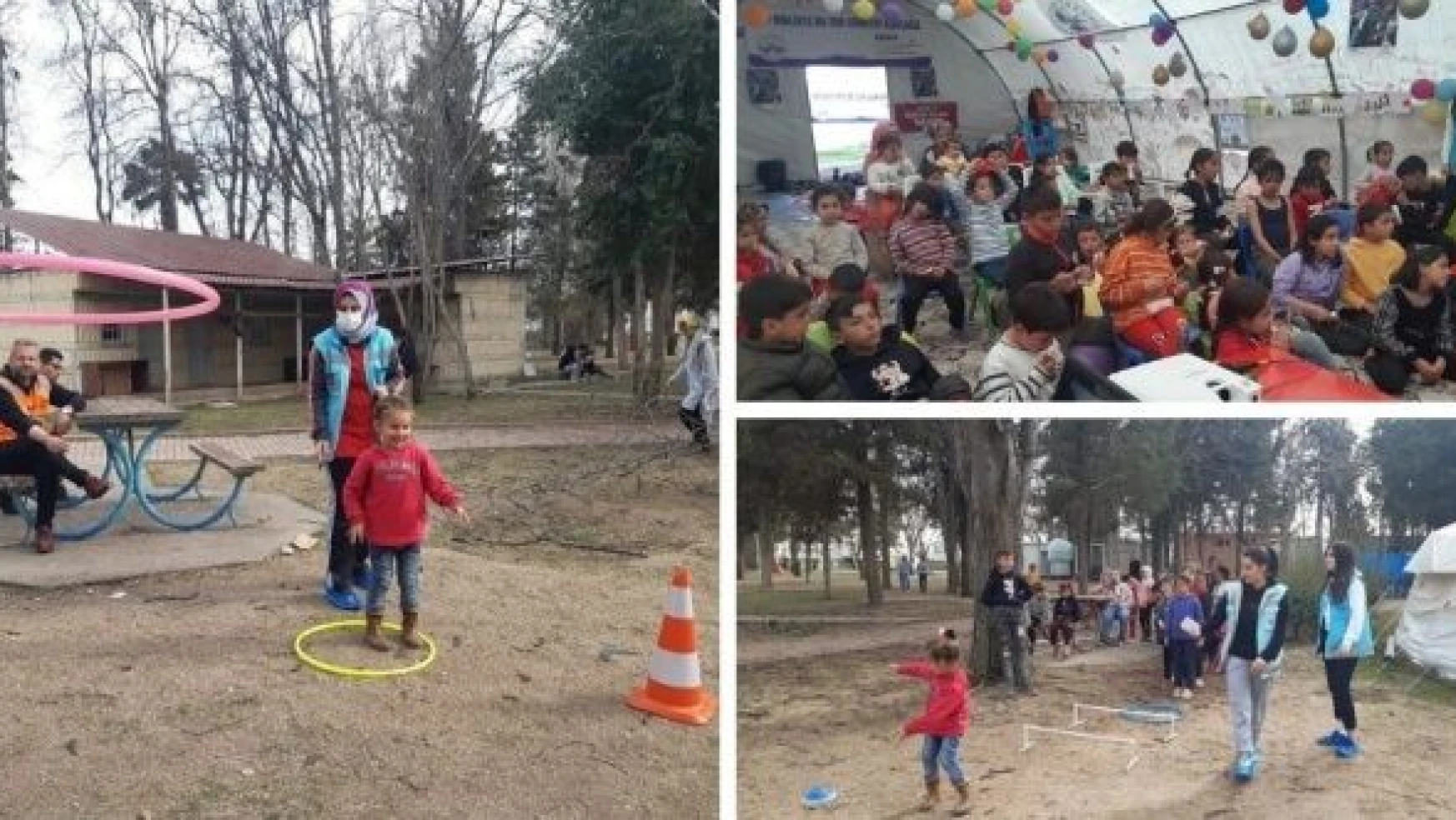 Elazığ Belediyesi yetkililerinden depremzede çocuklara etkinlik
