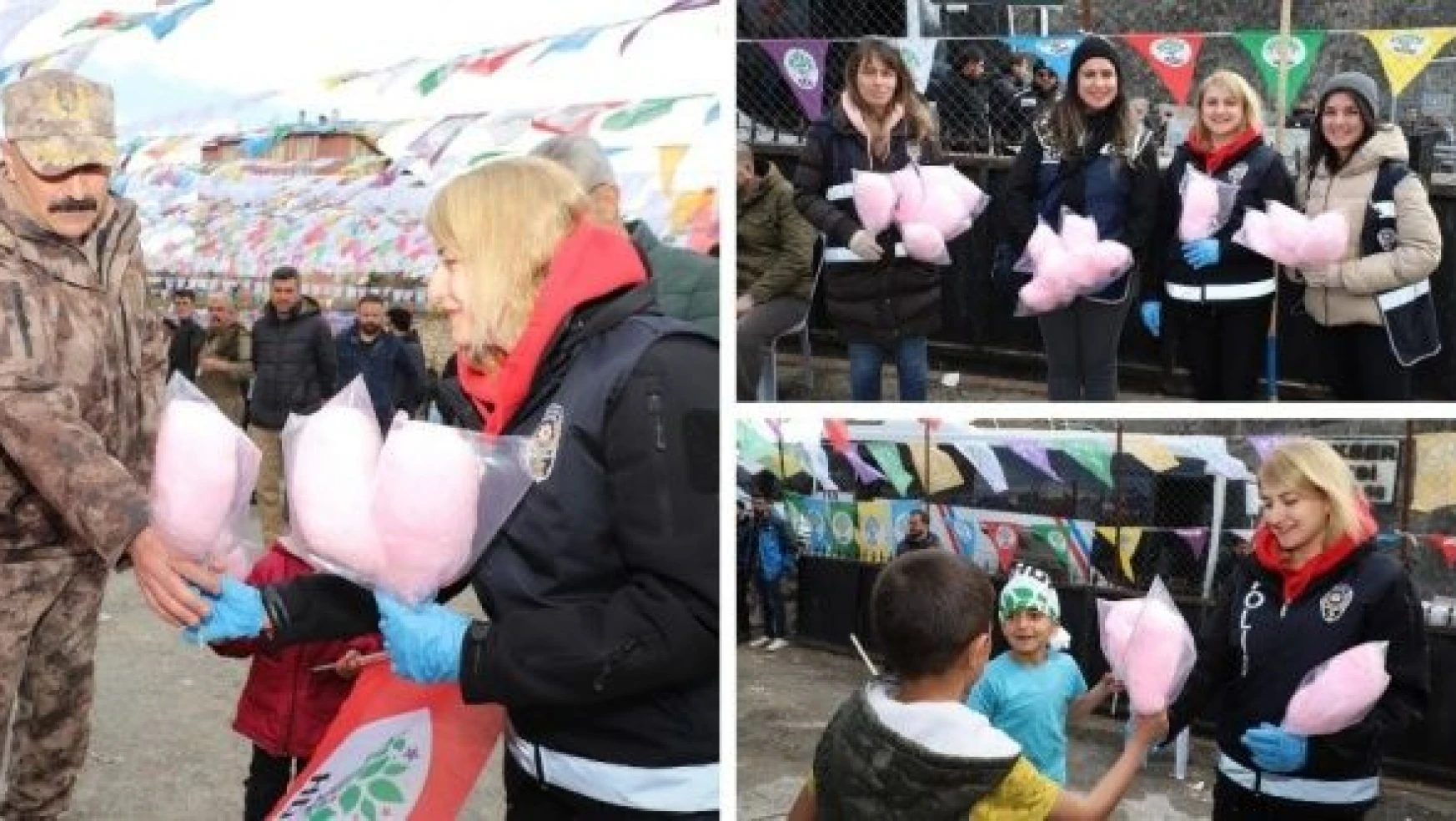 HDP'nin nevruz kutlamasında polis, çocuklara pamuk şekeri verdi