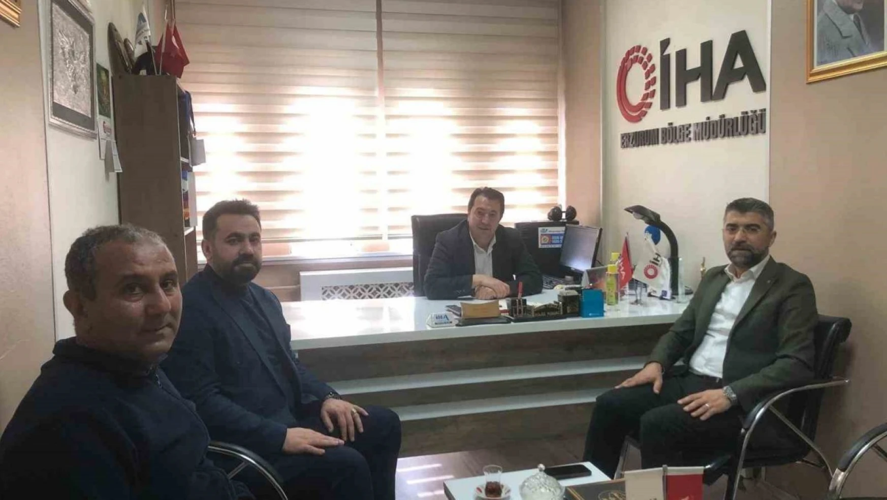 AK Parti İl Başkanı Küçükoğlu, İHA Erzurum Bölge Müdürlüğü'nü ziyaret etti