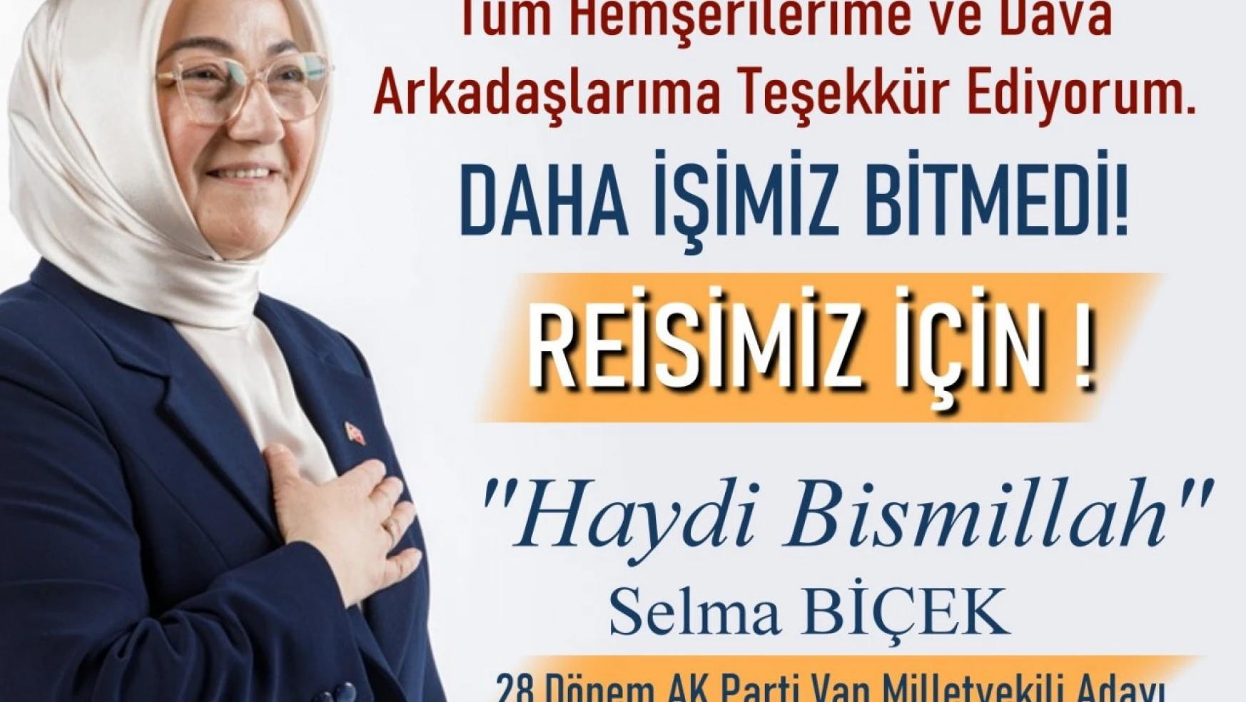 AK Parti Milletvekili adayı Biçek'ten teşekkür mesajı