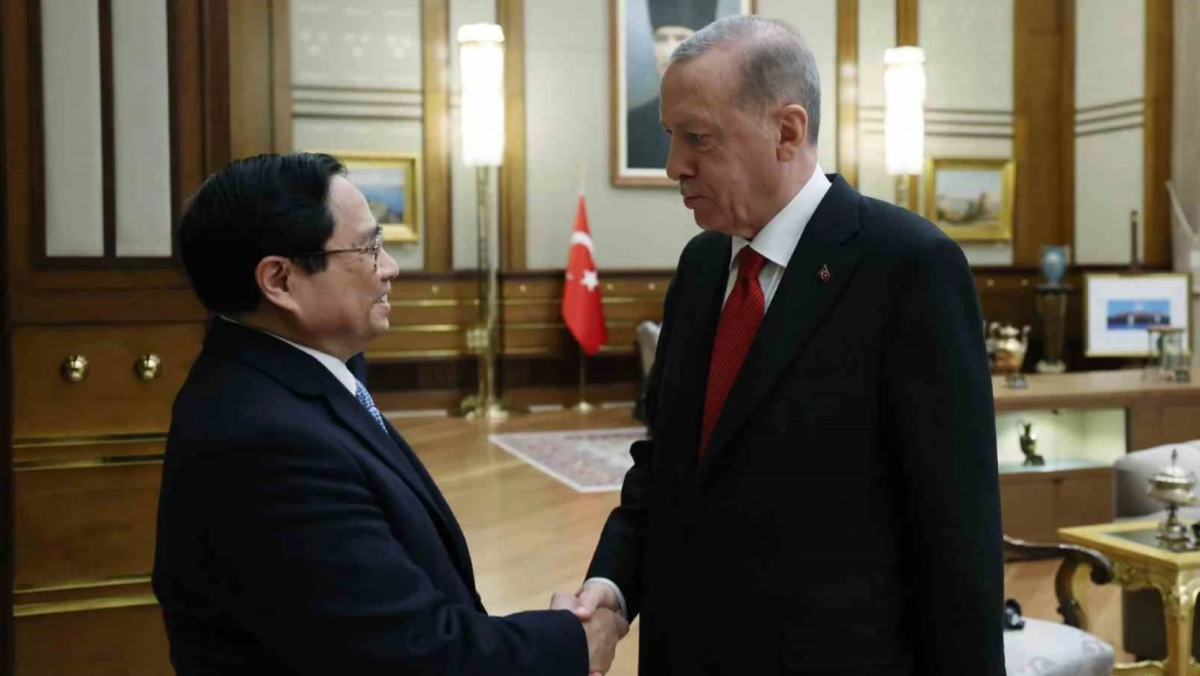 Cumhurbaşkanı Erdoğan, Vietnam Başbakanı Pham Minh Chinh'i kabul etti