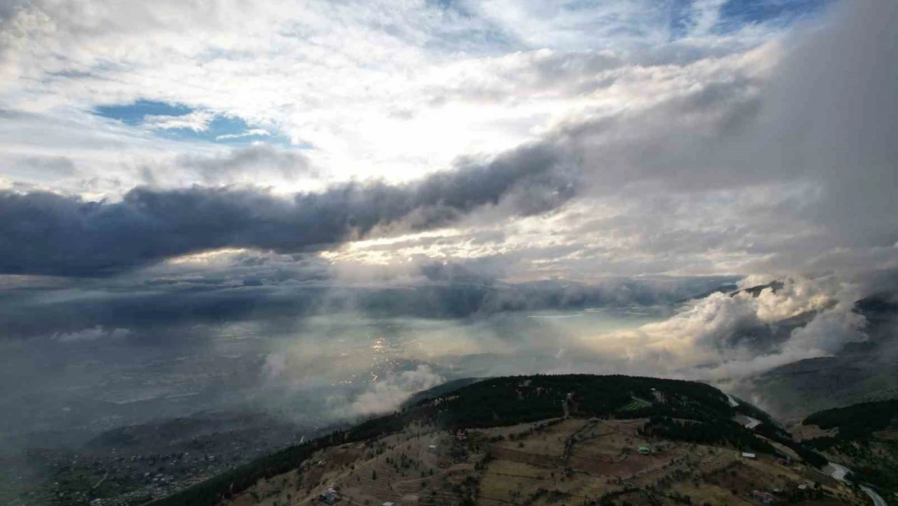 Kahramanmaraş'ta sis bulutları görsel şölen oluşturdu