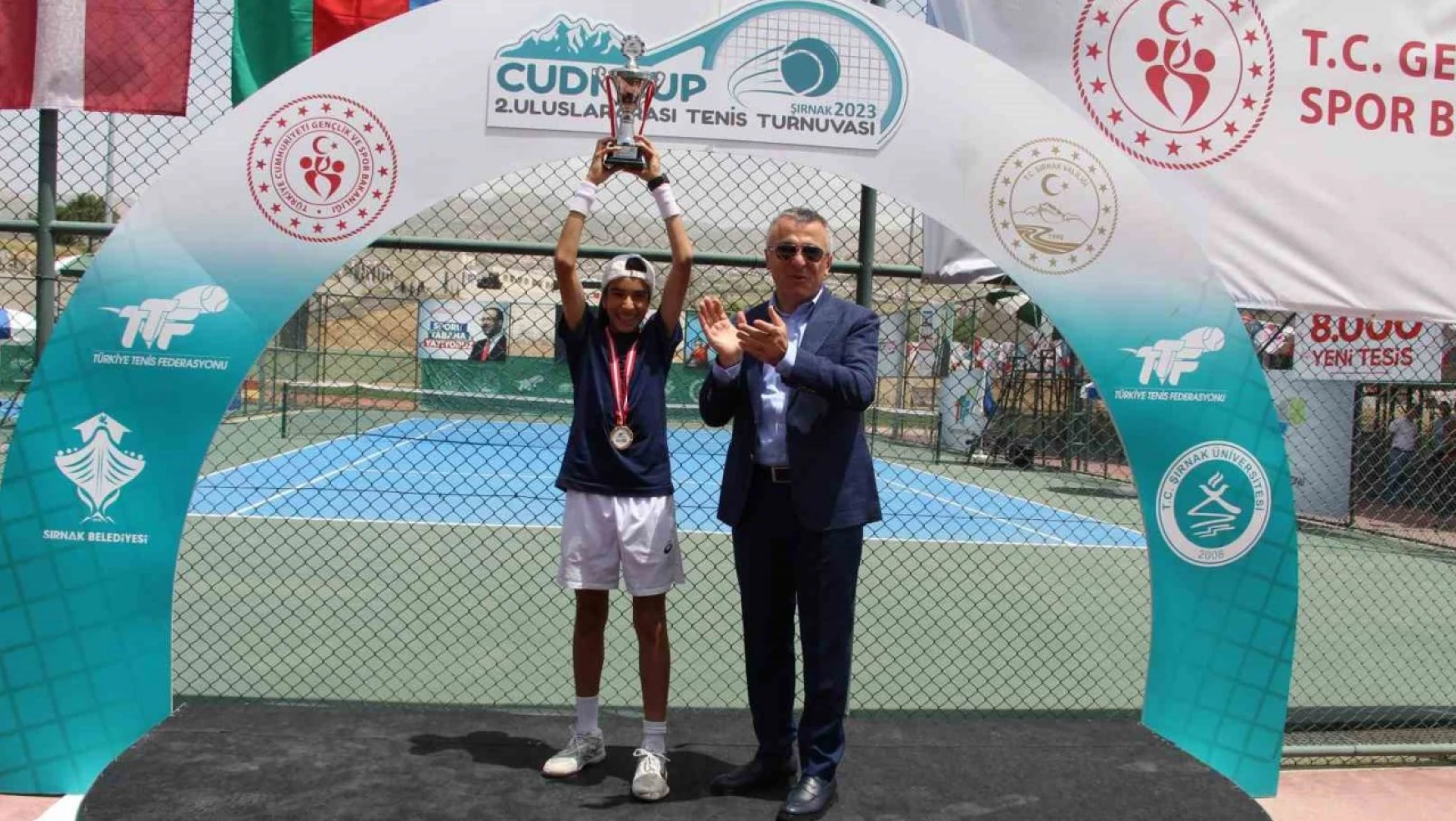 Şırnak'ta düzenlenen 2. Uluslararası Cudi Cup Tenis Turnuvası sona erdi