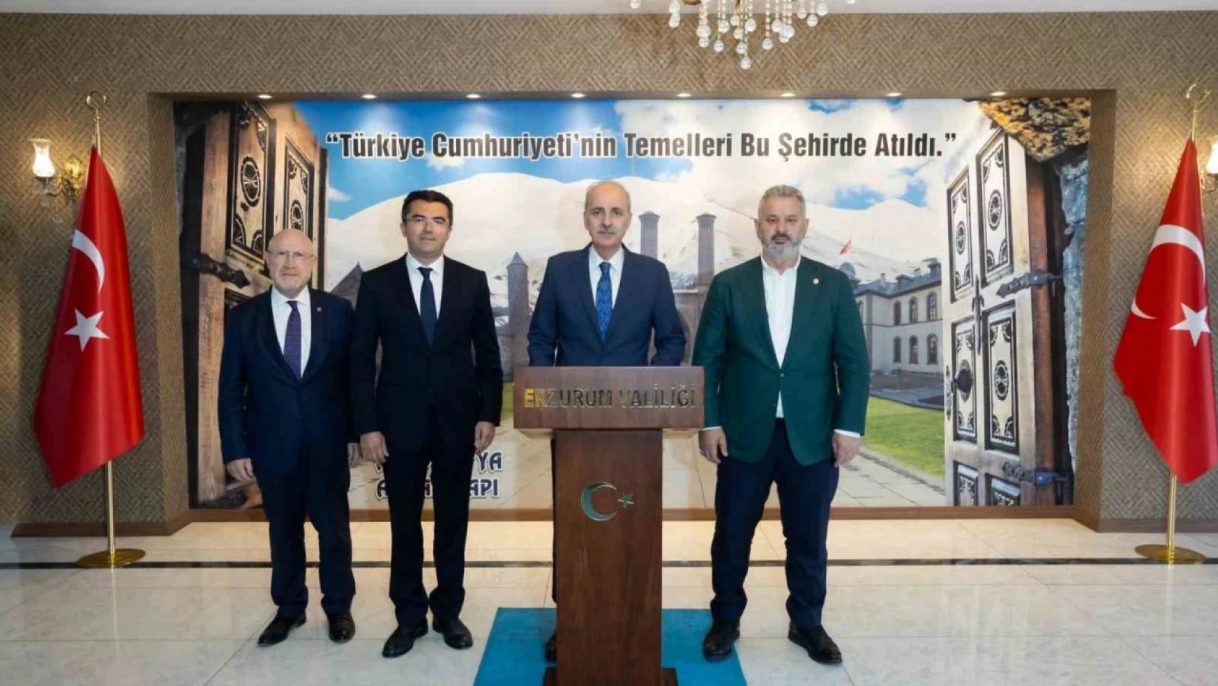 TBMM Başkanı Kurtulmuş Erzurum Valiliği'ni ziyaret etti