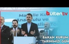 Bakan Murat Kurum, Ağrı'daki mahalle konağının temel atma töreninde konuştu
