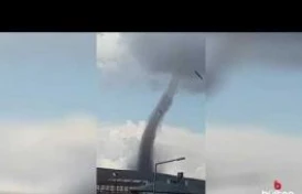 Kars'taki hortum faciası kameralara böyle yansıdı