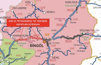 Bingöl-Elazığ yolu tır trafiğine kapatıldı