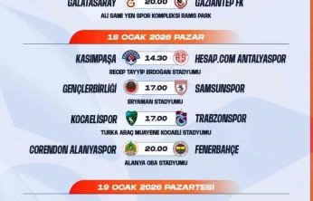 Trendyol Süper Lig'de 18-19. hafta programı açıklandı