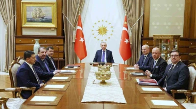 Cumhurbaşkanı Erdoğan, Ankara'nın ekonomi aktörlerini Külliye'de kabul etti