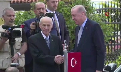 Cumhurbaşkanı Erdoğan, MHP Genel Başkanı Bahçeli ile bir araya geldi