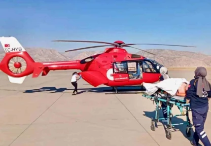 Ambulans helikopter 26 yaşındaki hasta için havalandı