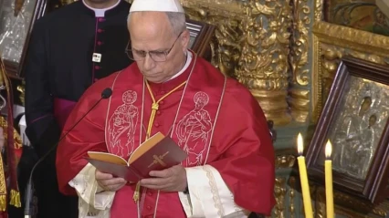 Papa 14. Leo, ayine katılacağı Volkswagen Arena'ya geldi