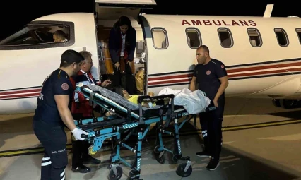 8 yaşındaki hasta çocuk ambulans uçak ile Ankara'ya sevk edildi