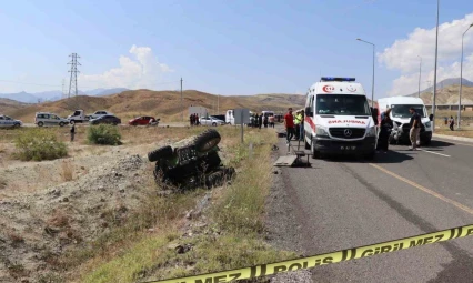 Erzurum'un Oltu ilçesinde feci trafik kazası