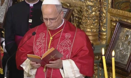 Papa 14. Leo, ayine katılacağı Volkswagen Arena'ya geldi