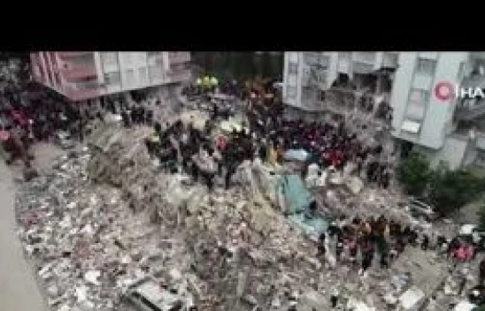 Adana'da depremin hasarı böyle görüntülendi