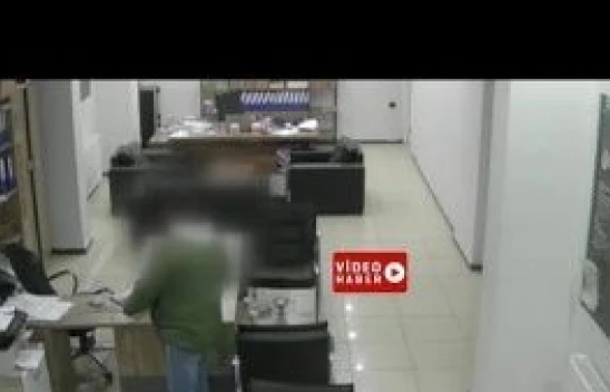 Ağrı'da iş yerinden hırsızlık güvenlik kamerasında