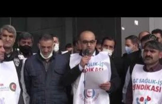 Ağrı'da STK'lardan hasta yakını tarafından darbedilen hastane personeline destek