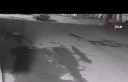 Çaldıkları kamyoneti halatla çekerek götürdüler