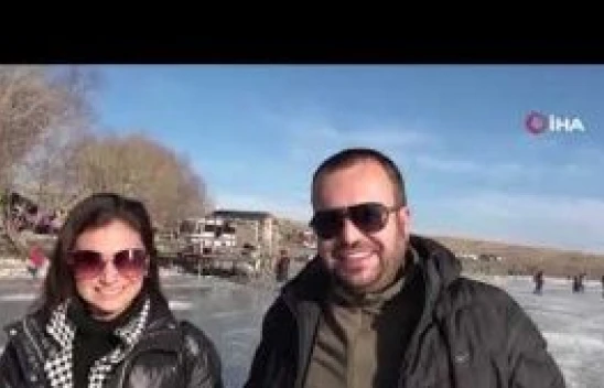 Çıldır Gölü'nde hafta sonu yoğunluğu