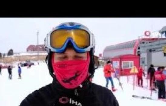 Erzincan'da beklenen kar yağışının ardından kayak sezonu açıldı