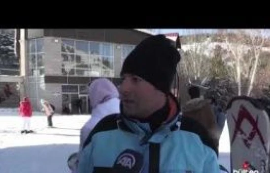 Erzurum Palandöken'de kayak keyfi başladı