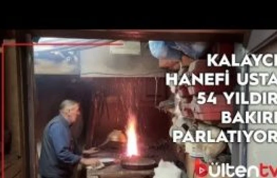 Kalaycı Hanefi usta, 54 yıldır bakır parlatıyor