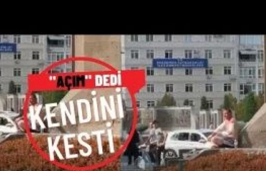 Kayseri'de bir vatandaş &quotAçım" dedi, kendisini kesti