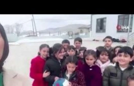 Köy okulu öğrencilerinden şaşırtan istek