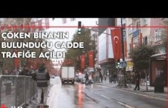 Malatya'da çöken binanın bulunduğu cadde trafiğe açıldı