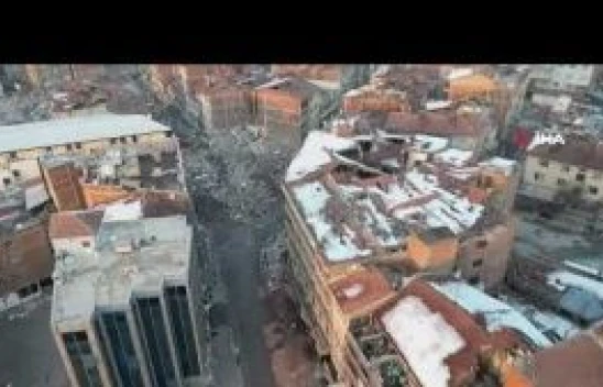 Malatya'da yıkım havadan görüntülendi