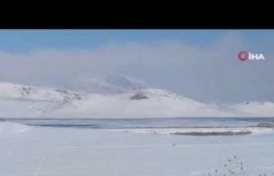 Sıhke Göleti buz tuttu