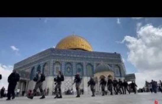 Mescid i Aksa'da Filistinli Tutuklulara Destek Gösterisi