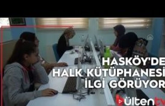 Muş Hasköy'de halk kütüphanesine yoğun ilgi