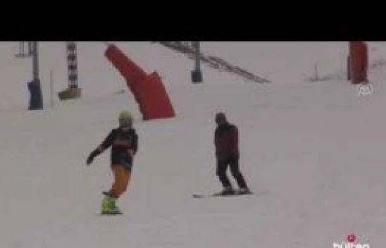 Nisan'da Palandöken'de kayak keyfi