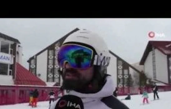 Palandöken'de kayak yoğunluğu devam ediyor