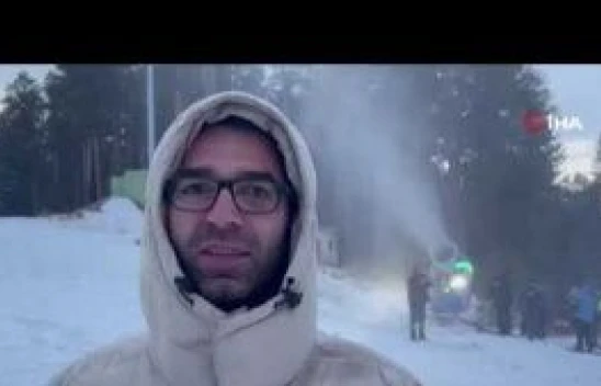 Sarıkamış'ta pistlere suni karlama yapılıyor