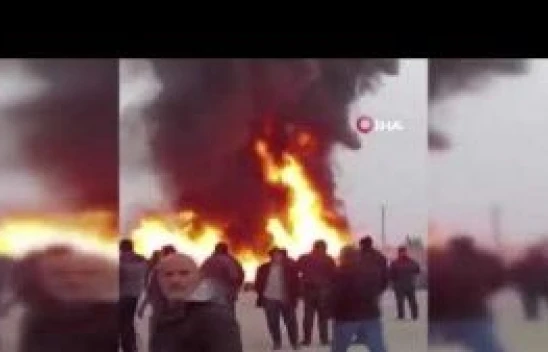 Sebze halindeki yangında alevler gökyüzünü kapladı