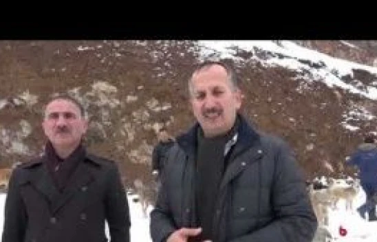 Şemdinli'de belediye ekipleri sokak köpekleri için yiyecek bıraktı