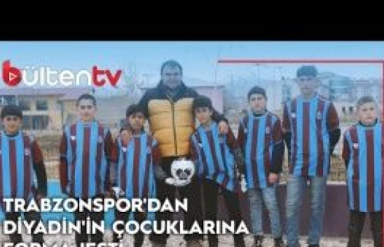 Trabzonspor'dan Diyadin'in çocuklarına forma jesti