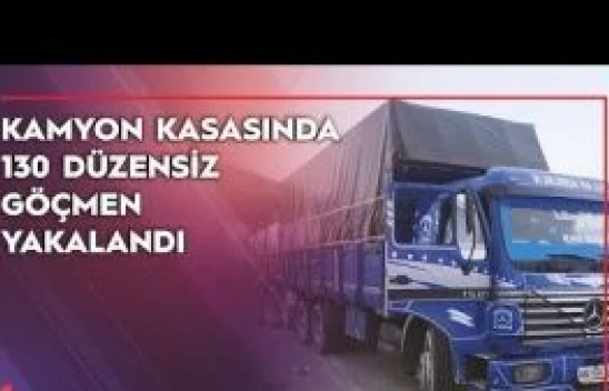 Van'da kamyon kasasında 130 düzensiz göçmen yakalandı