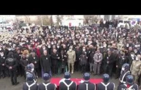 Van'da Şehit Jandarma Uzman Çavuş Sunal, son yolculuğuna uğurlandı