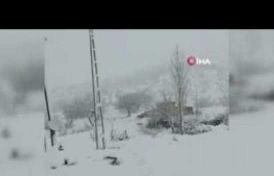 Yoğun kar yağışı Şemdinli-Derecik karayolunu kapattı