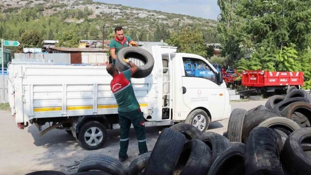 20 ton atık lastik toplandı