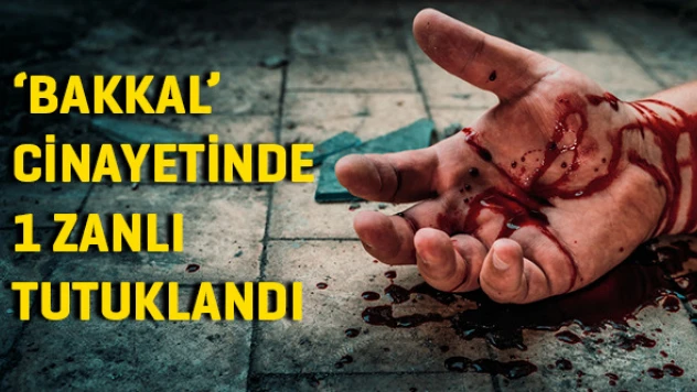 'Bakkal' cinayetinde 1 zanlı tutuklandı