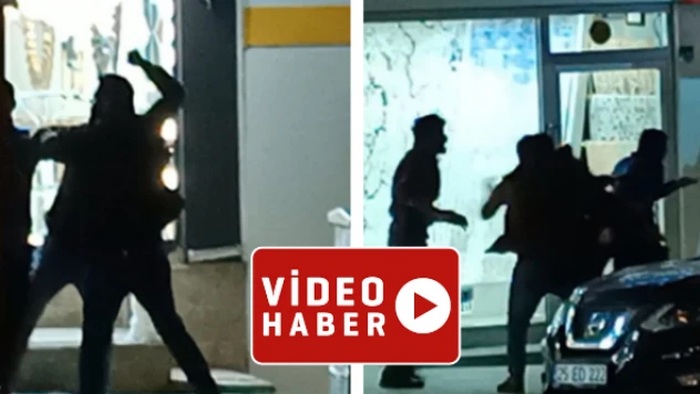 Cadde ortasında yumruklar havada uçuştu