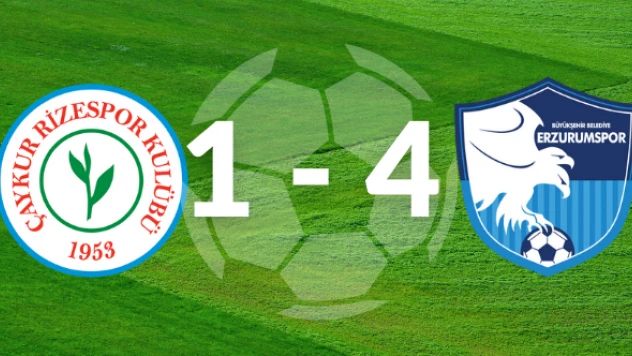 Çaykur Rizespor: 1 - BB Erzurum: 4